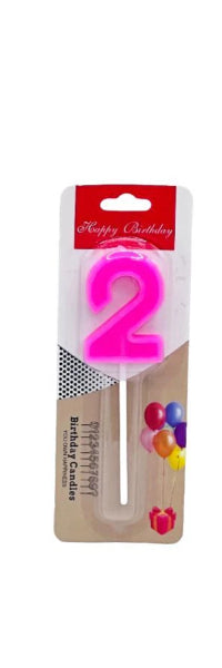 شموع عيد ميلاد سعيد رقم 2 - وردي