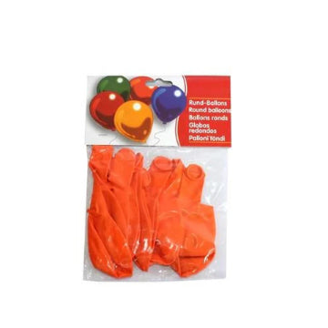 Round Balloons - Orange, 10 Pieces