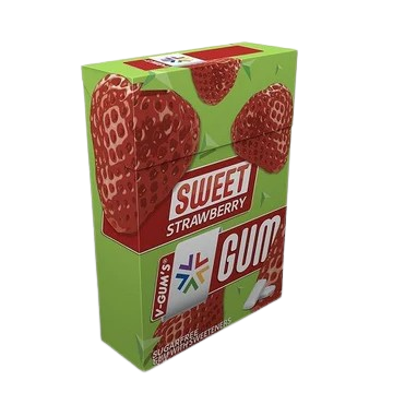 V-Gum Sweet Strawberry Sugarfree Gum, 22.5g
