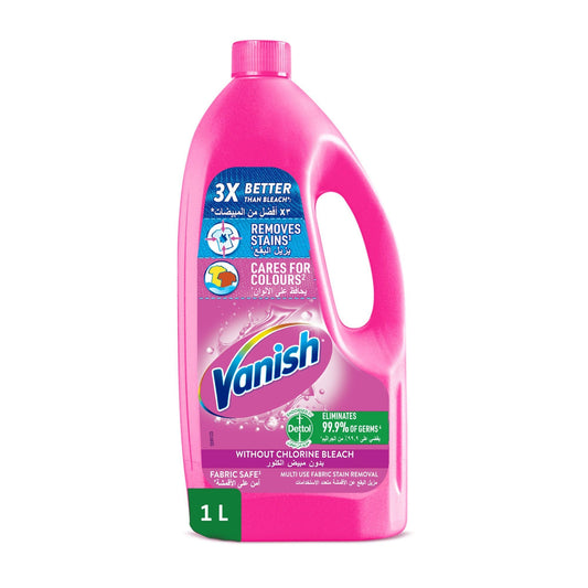 Vanish Laundry Stain Remover Liquid Detergent for White and Colored Clothes, 1L