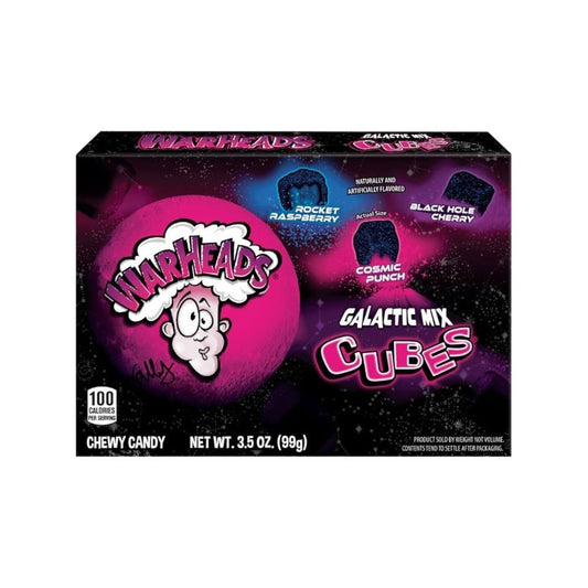 Warheads Cubes Sour Galactic Mix Chewy Candy Box, 99g