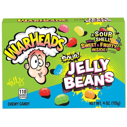 Warheads Sour Jelly Beans Chewy Candy Box, 113g