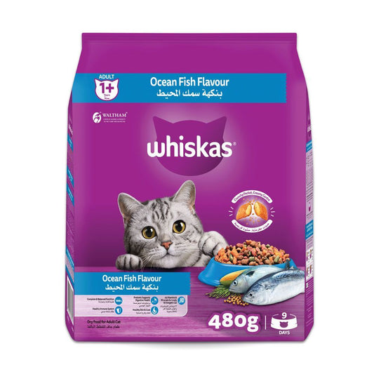 Whiskas Ocean Fish Dry Food Bag, 480g