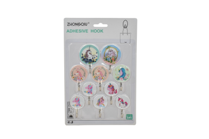 Zhongqiu Adhesive Hook, 9 Pieces