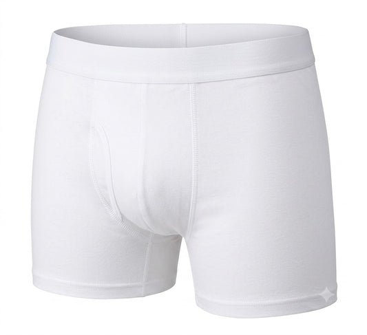 Long-leg trunk, long boxer trunk, or fitted boxer brief.white for men 1 Piece(3XL)