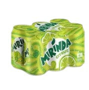 Mirinda Citrus Soft Drink Can, 6x250ml