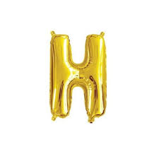 Party Decoration Gold Foil Balloon Letter H, 1piece