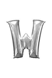 Silver Balloon Letter W No 3522