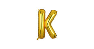 Party Decoration Gold Foil Balloon Letter K, 1pieces