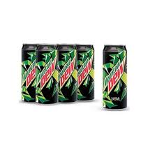 Mountain Dew Soft Drink Can, 6x245ml