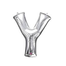 Silver Balloon Letter Y No.3524