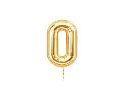 Party Decoration Gold Foil Balloon Letter O, 1pieces