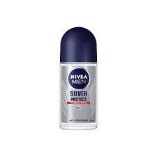 Nivea Silver Protect Antibacterial Protection Antiperspiranta Deodorant Roll-On for Men, 50ml