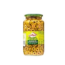 زيتون أخضر مقطع كريسبو في مرطبان 890 جم