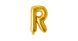 Party Decoration Gold Foil Balloon Letter R, 1piece