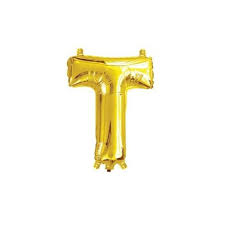 Party Decoration Gold Foil Balloon Letter T