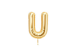 Party Decoration Gold Foil Balloon Letter U