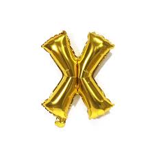Party Decoration Gold Foil Balloon Letter X, 1pieces