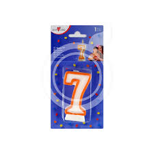 Susy Card Birthday Candle Numeric 7, 8.5 Cm
