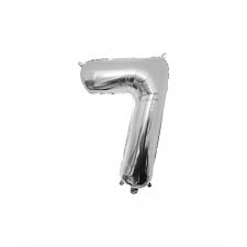Silver Numeric Foil Balloon 7 No.4123