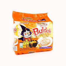 Samyang Buldak Quattro Cheese Hot Chicken Flavor Ramen Stir Fried Noodles Pack, 5x145g
