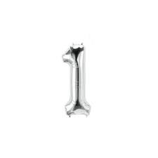 Silver Numeric Foil Balloon 1 No 4117