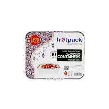حاويات هوت باك بغطاء ألومنيوم 83185، 10 قطع