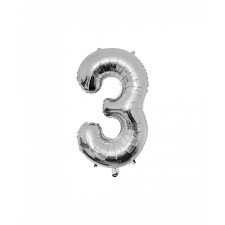 Silver Numeric Foil Balloon 3 No.4119
