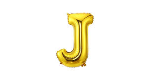 Gold Foil Balloon Letter J, 1piece