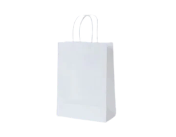 Gift Kraft Paper Bag Plain White Cover - Medium