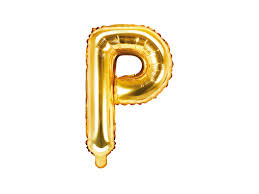 Party Decoration Gold Foil Balloon Letter P, 1piece