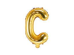 Party Decoration Gold Foil Balloon Letter C, 1piece