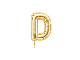 Party Decoration Gold Foil Balloon Letter D, 1pieces