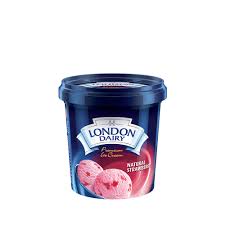 London Dairy Natural Strawberry Ice Cream Cup, 125ml