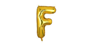 Party Decoration Gold Foil Balloon Letter F, 1piece