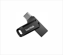 محرك أقراص فلاش سانديسك ألترا دوال درايف جو بسعة 128 جيجابايت بمنفذ USB من النوع C باللون الأسود
