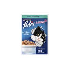 Purina Felix As Good As It Looks Wet Food with Tuna in Jelly for Adult Cats, 85g