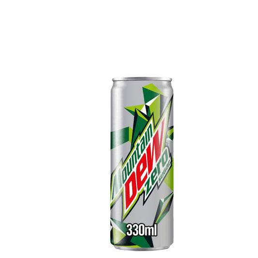 Mountain Dew Zero Soft Drink Cans, 330ml