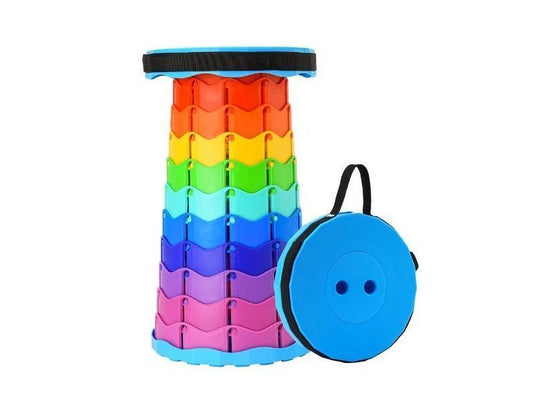 Multicolor Foldable Telescoping Stool