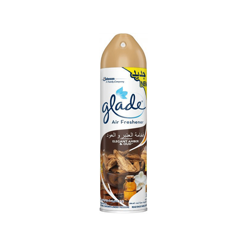 Glade Aerosol 5In1 Elegant Amber & Oud Air Freshener Spray, 300ml