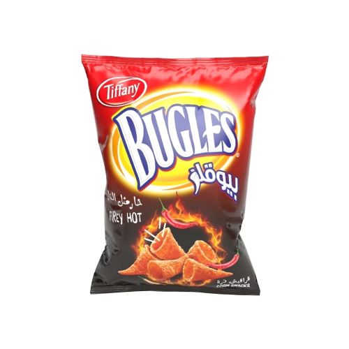 Tiffany Bugles Firey Hot Snack, 10.5g