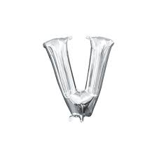 Silver Balloon Letter V No 3521