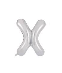 Silver Balloon Letter X No.3523
