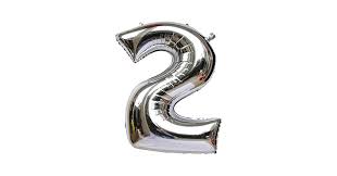 Silver Numeric Foil Balloon 2 No.4118