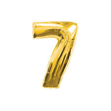 Happy Birthday Party Decoration Gold Foil Balloon-Number 7