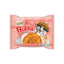 Samyang Buldak Cream Carbonara Hot Chicken Flavor Ramen Stir Fried Noodles Pack, 140g