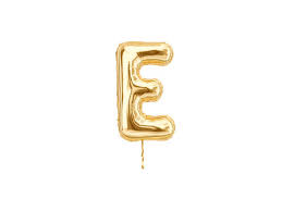 Party Decoration Gold Foil Balloon Letter E, 1piece