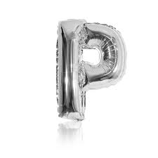 Silver Balloon Letter P No.3515