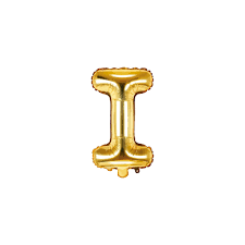 Party Decoration Gold Foil Balloon Letter I, 1piece