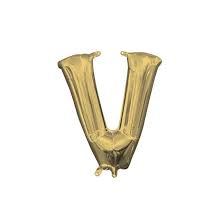 Party Decoration Gold Foil Balloon Letter V